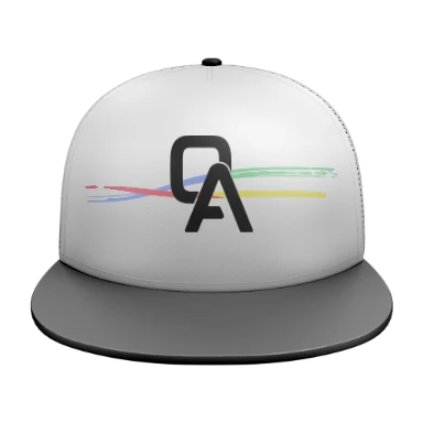 5 Panel Mesh Flat Bill Sublimated Trucker Cap preview, front