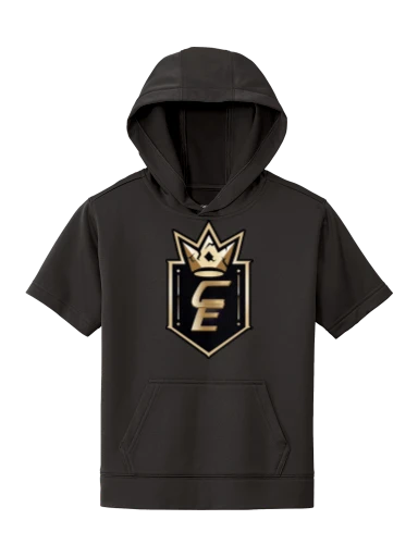 Sport-Tek Youth Sport-Wick Fleece Short Sleeve Hooded Pullover preview, front
