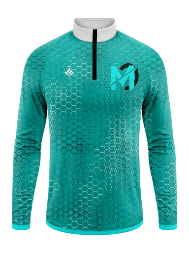 Sublimated Men's Long Sleeve 1/4 Zip preview, front
