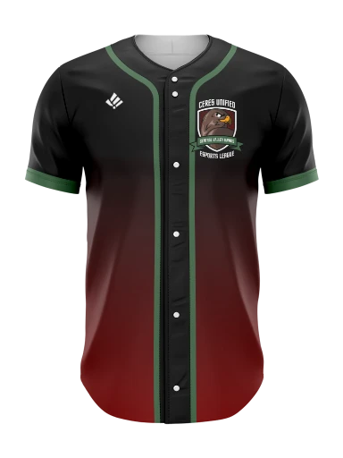 Sublimated Full Button Baseball Jersey preview, front