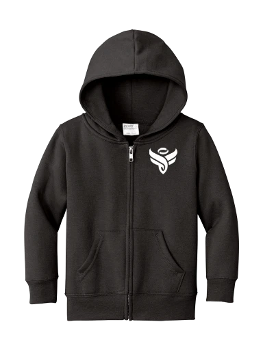 Port & Co Toddler Core Fleece Full-Zip Hooded Sweatshirt preview, front
