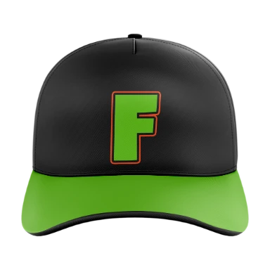 Sublimated 5 Panel Curved Bill Cap preview, front