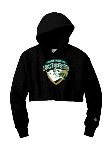 Champion Women's Reverse Weave Cropped Cut-Off Hooded Sweatshirt preview, front