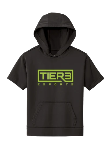 Tier 3 Fan Store Youth Sport-Wick Fleece Short Sleeve Hooded Pullover preview, front