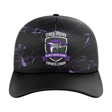 Sublimated 5 Panel Curved Bill Cap preview, front
