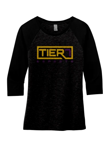 Women's Perfect Tri 3/4-Sleeve Raglan preview, front