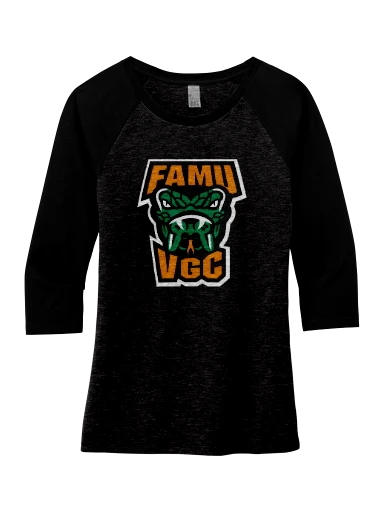 Women's Perfect Tri 3/4-Sleeve Raglan preview, front