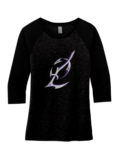 District Women's Perfect Tri 3/4-Sleeve Raglan preview, front