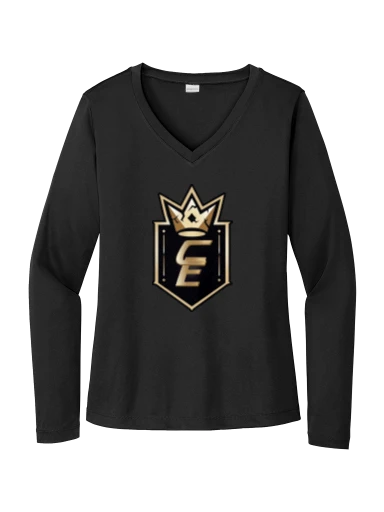 Sport-Tek Women's Long Sleeve PosiCharge Competitor V-Neck Tee preview, front