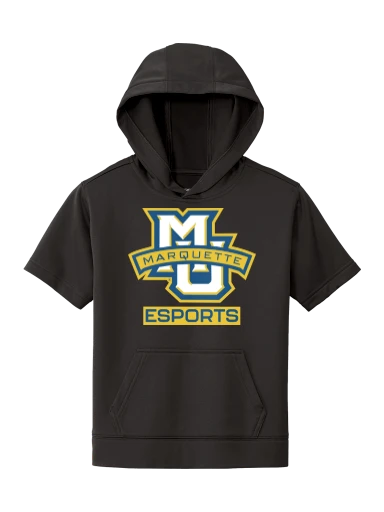 Sport-Tek Youth Sport-Wick Fleece Short Sleeve Hooded Pullover preview, front