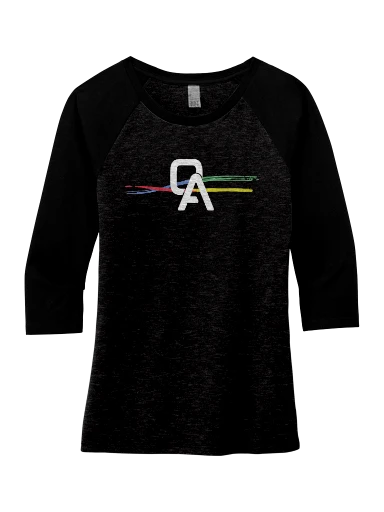 District Women's Perfect Tri 3/4-Sleeve Raglan preview, front