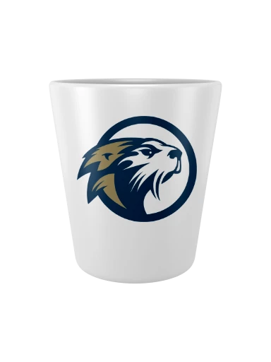 Otters Gaming Shot Glass preview, front