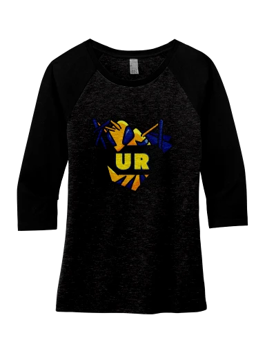 Women's Perfect Tri 3/4-Sleeve Raglan preview, front