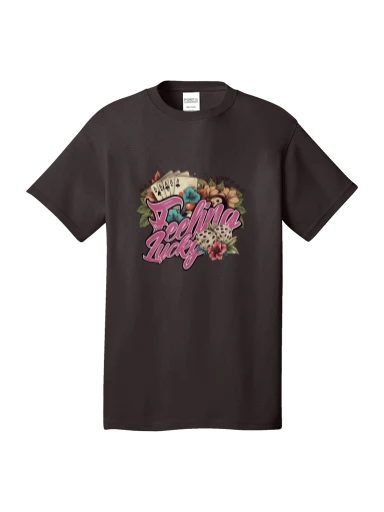 Feeling Lucky Floral Black Tee preview, front