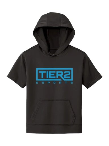Tier 2 Fan Store Youth Sport-Wick Fleece Short Sleeve Hooded Pullover preview, front