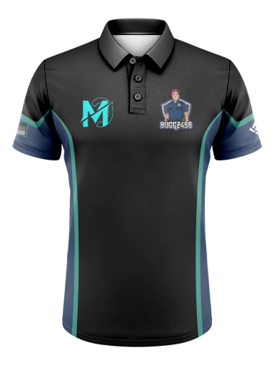 Buggz x M3RK Sublimated Polo preview, front