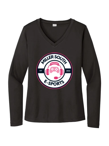 Sport-Tek Women's Long Sleeve PosiCharge Competitor V-Neck Tee preview, front