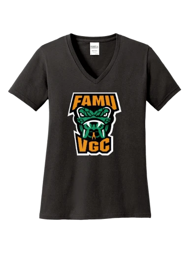 Women's Core Cotton V-Neck Tee preview, front