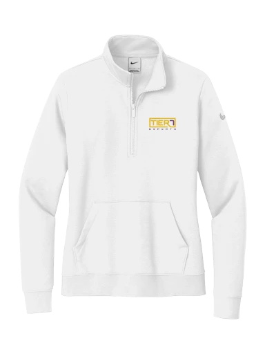 Tier 7 Fundraising Store Nike Women's Club Fleece Sleeve Swoosh 1/2-Zip preview, front
