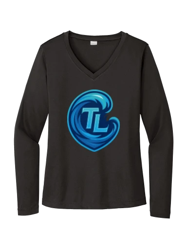 Sport-Tek Women's Long Sleeve PosiCharge Competitor V-Neck Tee preview, front