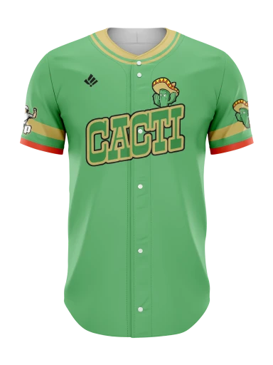 Sublimated Full Button Baseball Jersey preview, front