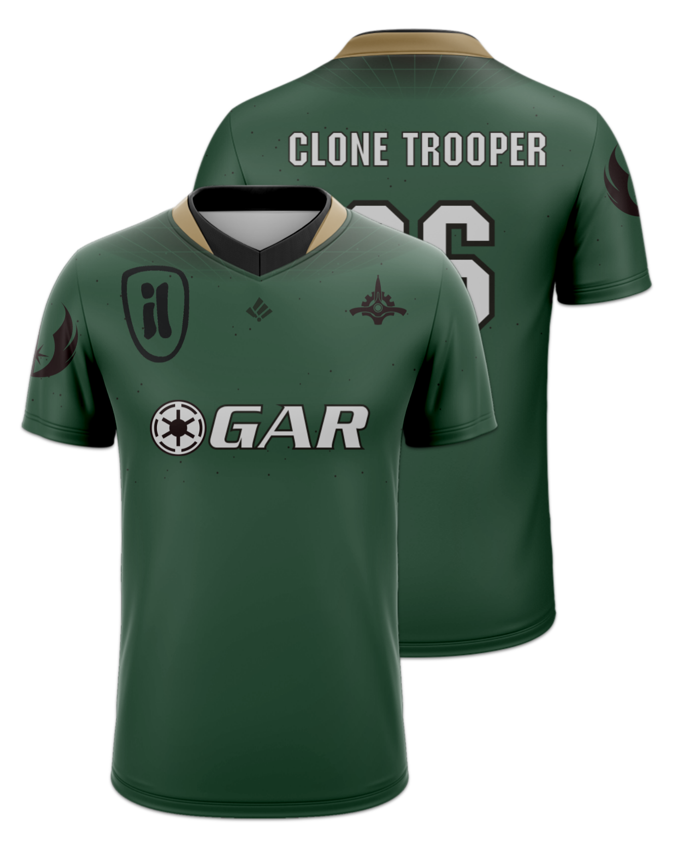 Rendered product preview, stack