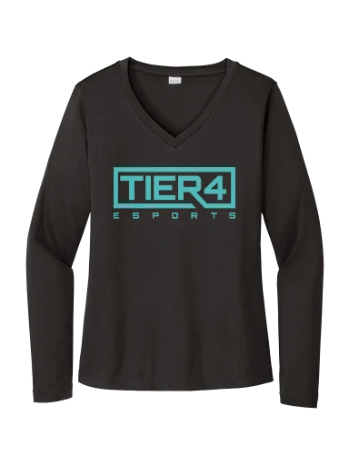 Tier 4 Fan Store Women's Long Sleeve PosiCharge Competitor V-Neck Tee preview, front