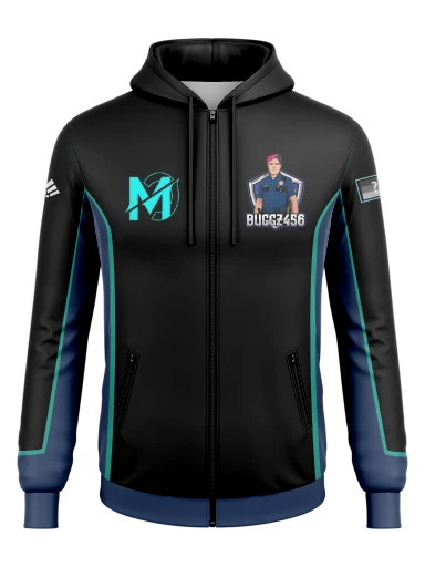 Buggz x M3RK Zip-Up Hoodie preview, front