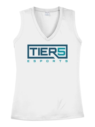 Tier 5 Fundraising Store Women's Sleeveless PosiCharge Competitor V-Neck Tee preview, front