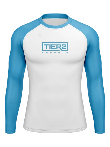 Tier 2 Team Store Men’s Compression Raglan Long Sleeve Rash Guard preview, front