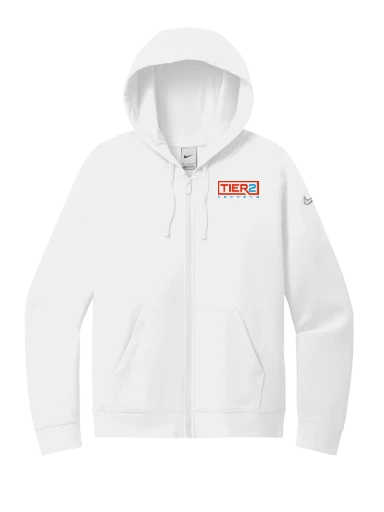 Tier 2 Fan Store Nike Women's Club Fleece Sleeve Swoosh Full-Zip Hoodie preview, front