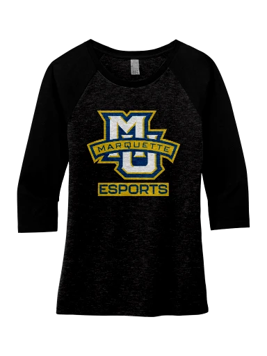 District Women's Perfect Tri 3/4-Sleeve Raglan preview, front
