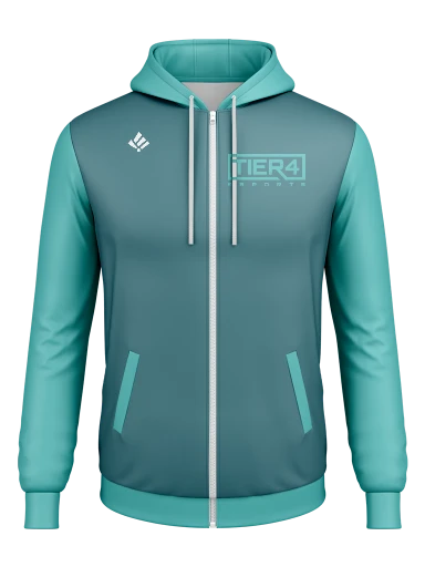 Tier 4 Esports Team Store Full Zip Tech Hoodie preview, front
