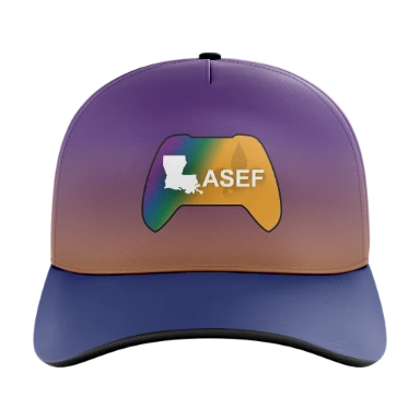 Sublimated 5 Panel Curved Bill Cap preview, front