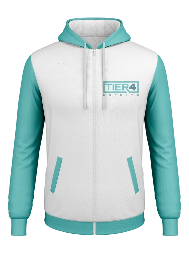 Tier 4 Esports Team Store Full Zip Poly Fleece Hoodie preview, front