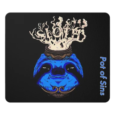 Pot of Sloth Mouse Pad preview, front