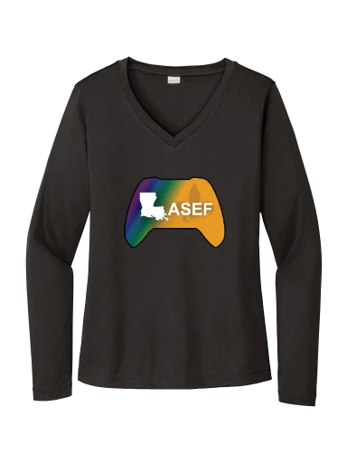 Sport-Tek Women's Long Sleeve PosiCharge Competitor V-Neck Tee preview, front