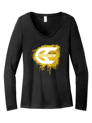 District Women's Perfect Tri Long Sleeve V-Neck Tee preview, front