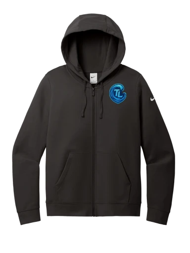 Nike Women's Club Fleece Sleeve Swoosh Full-Zip Hoodie preview, front