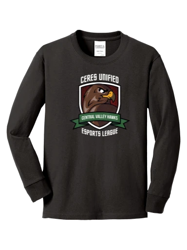 Port & Co Youth Long Sleeve Core Cotton Tee preview, front
