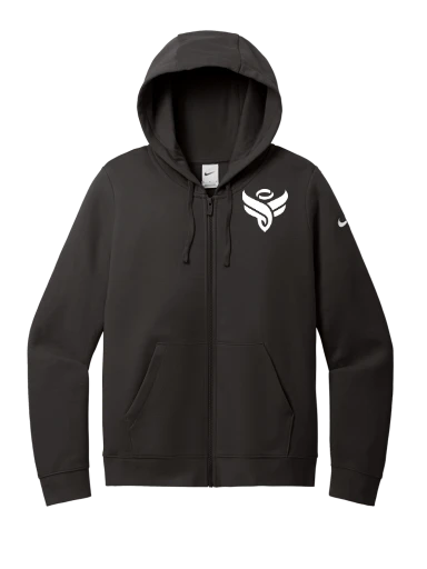 Nike Women's Club Fleece Sleeve Swoosh Full-Zip Hoodie preview, front