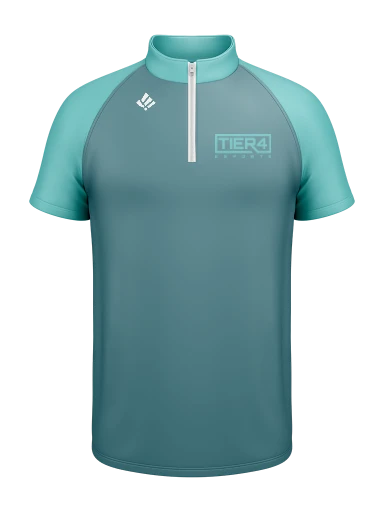 Tier 4 Esports Team Store Men's Short Sleeve 1/4 Zip preview, front