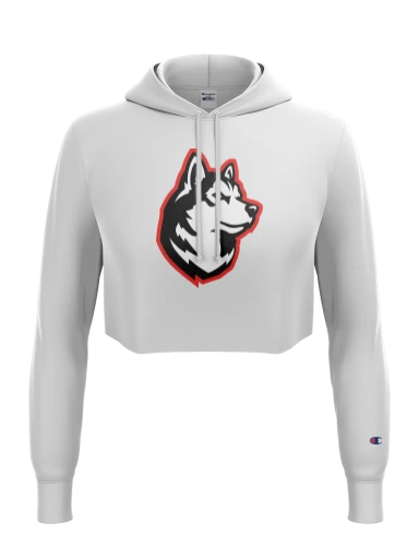 Champion Women's Reverse Weave Cropped Cut-Off Hooded Sweatshirt preview, front