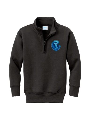 Port & Co Youth Core Fleece 1/4-Zip Pullover Sweatshirt preview, front