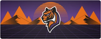 Vaporwave XL Mouse Pad preview, front