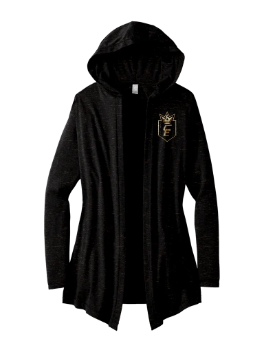 District Women's Perfect Tri Hooded Cardigan preview, front