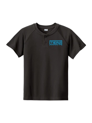 Tier 2 Fan Store Youth PosiCharge Competitor 2-Button Henley preview, front