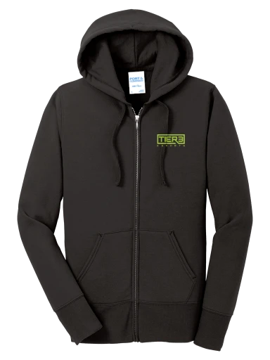Tier 3 Fan Store Women's Core Fleece Full-Zip Hooded Sweatshirt preview, front
