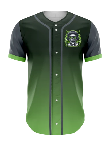 Jazzy Button Baseball Jersey preview, front