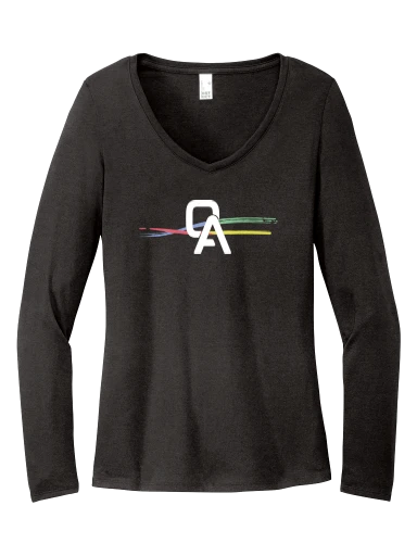 District Women's Perfect Tri Long Sleeve V-Neck Tee preview, front